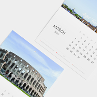 Buku Agenda Kalender Kustom 2027 Dengan Gambar Bangunan Terkenal, Cetak Warna 12 Bulan Ukuran Kustom Logo untuk Supermarket Ritel