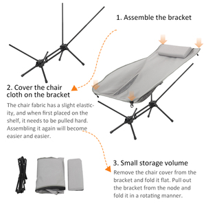 Sillas de Picnic Plegables Portátiles con Marco de Aluminio Ligero y Logotipo Personalizado, Silla Luna para Camping - Product Image 4
