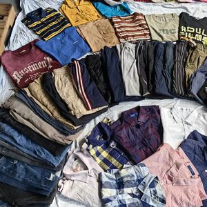 ผู้ผลิต SH08 จำหน่ายเสื้อผ้ามือ<span class=keywords><strong>สอง</strong></span> เสื้อยืดผู้ชาย <span class=keywords><strong>กางเกง</strong></span>คาร์โก้ ชุดลำลองผู้หญิง เสื้อเบลาส์ ลายเรขาคณิต <span class=keywords><strong>กางเกง</strong></span><span class=keywords><strong>ขา</strong></span><span class=keywords><strong>สั้น</strong></span>ใช้งานได้จริง - Product Image 5