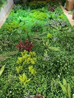 Panneau Mural Végétal Vert Artificiel Faux Gazon et Feuillage, Plantes Artificielles pour Jardin Vertical, Mur Végétal en Plastique Très Vendu