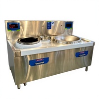 Cuisinière à induction multifonctionnelle Commercial One Steam One Fry pour la cuisine