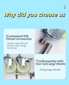 Présentoir à vêtements EWANG Porte-vêtements en métal avec roulettes Présentoir à vêtements - Product Image 5