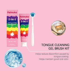 Nuovo arrivo 2-in-1 Gel per la pulizia della lingua con spazzola pulizia profonda ridurre l'allevamento batterico alito fresco per la salute orale cura - Product Image 3