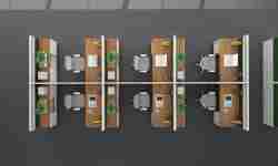 L 모양 4-10 명 모듈 식 현대 작업 스테이션 책상 사무실 가구 - Product Image 6