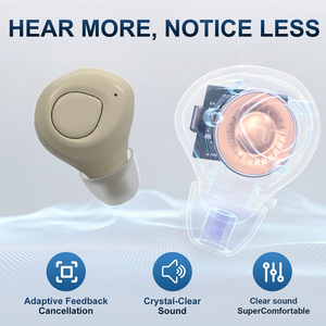 Nuevos auriculares duales Mini audífono con compartimento de carga para adultos, reducción de ruido <span class=keywords><strong>en</strong></span> el oído, sin silbidos, recargable - Product Image 4