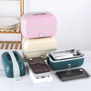 Multifunctional electric lunch box with double-layer anti-overflow heating lunch box