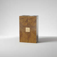 Boîte cadeau haut de gamme à fermeture magnétique, design à double porte pour spiritueux de qualité supérieure