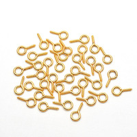 100 mini-œillets à vis dorés pour la fabrication de bijoux DIY