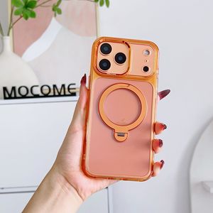 Funda Transparente Brillante de Acrílico para Teléfono con Soporte Giratorio de 360 Grados para iPhone 17 Pro Max, Funda Protectora Antigolpes para iPhone 17 - Product Image 4