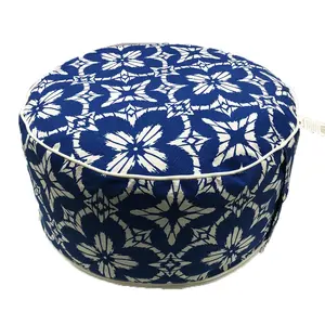 Inflatable Ottoman Round Patio Foot Stools and Ottomans Portable Travel Footstool