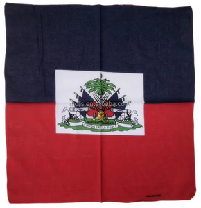 Stock barato 22*22 pulgadas 100% algodón Trinidad y Tobago bandera cuadrada Bandana - Product Image 2