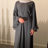Sharut Grande Vente Prix de Liquidation Gros Abaya Turquie Vêtements Islamiques Mousseline Manches Volants Robes Musulmanes Femme Dubaï Abaya