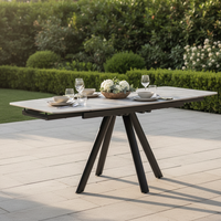 Table à manger carrée extensible 12 mm en céramique, ensemble de meubles d'hôtel de luxe moderne, résistant aux rayures et à la chaleur