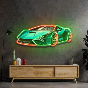 Panneau lumineux avec logo d'entreprise personnalisé pour décoration murale <span class=keywords><strong>de</strong></span> voiture Panneau d'affichage à LED pour enseigne au néon pour publicité d'entreprise - Product Image 3