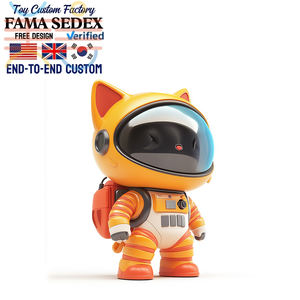 Fabricant personnalisé de figurines d'action en vinyle PVC ABS, design original mignon de chat astronaute, boîte mystère - Product Image 1