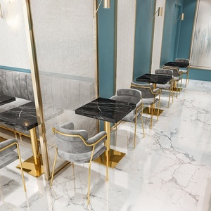 Combinaison table et chaise de stand de luxe léger café <span class=keywords><strong>restaurant</strong></span> <span class=keywords><strong>simple</strong></span> café <span class=keywords><strong>restaurant</strong></span> commercial - Product Image 4