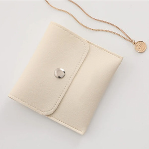 Korean style ins PU <b>leather</b> jewelry <b>bag</b>, simple earring, necklace, and ring packaging <b>bag</b>, <b>small</b> and portable jewelry storage - Product Image 4