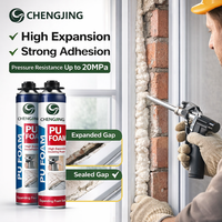 Mousse polyuréthane monocomposant en spray, adhésif isolant, mousse expansive, mastic pour usage construction, remplissage de grands espaces