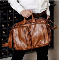Sacoche en cuir souple personnalisée pour homme, idéale pour les voyages d'affaires et l'usage quotidien, sac à dos avec sangle réglable et amovible, sacoche pour ordinateur portable