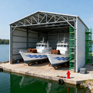 Thép công nghiệp kho thuyền đổ prefab Kết Cấu Thép kho với bảng điều khiển bánh sandwich và midcentury thiết kế hiện đại - Product Image 5