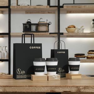 Bolsa de Compras de Papel Kraft Marrón con Asas, Opción de Diseño Personalizado para Empaque Exterior de Catering, Cadenas de Tiendas Minoristas y Pedidos al por Mayor para Empresas - Product Image 1