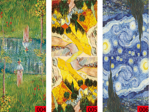 2023 personnalisé doux cachemire sensation écharpe pour femmes élégant grand hiver chaud écharpes châle enveloppement Monet <span class=keywords><strong>Klimt</strong></span> Van Gogh Art imprimé - Product Image 4