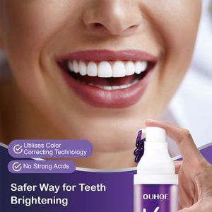 <span class=keywords><strong>EELHOE</strong></span> Venta al por Mayor Marca Privada 30ML <span class=keywords><strong>Corrector</strong></span> de Color Dental con Extracto Natural V34 Mousse Blanqueador de Dientes Morado para Limpiar Manchas - Product Image 2