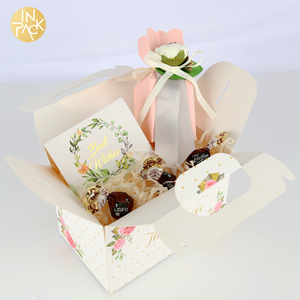 In-Pack biểu tượng Tùy chỉnh hình chữ nhật đầu hồi hộp cookie có thể tái chế các tông Cảm ơn bạn Quà Tặng hộp giấy có tay cầm cho bánh mì - Product Image 6