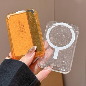 Senyork nueva cartera magnética 2 en 1 con purpurina, tarjetero universal, soporte para teléfono móvil, funda con clip. - Product Image 2