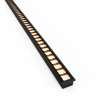 Lentille optique linéaire à extrusion pour module LED haute puissance 22W, en alliage d'aluminium rigide, encastrable, idéale pour bureaux et restaurants