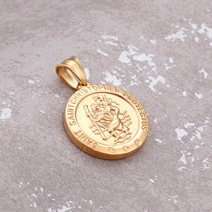 <span class=keywords><strong>Collier</strong></span> avec pendentif médaille, pendentif personnalisé, en acier inoxydable 2020, pour homme - Product Image 5