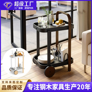 Small trolley, movable side table, <b>storage</b> shelf, art corner table, living room sofa, simple modern coffee table, dining <b>cart</b> - Product Image 2