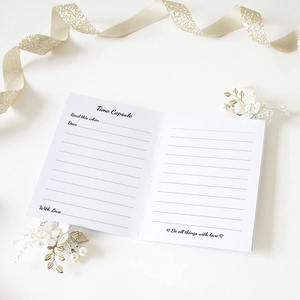 <span class=keywords><strong>2</strong></span> suoi e le sue promesse promettono libri per il matrimonio, copertina morbida, libro di voto libro di voto personalizzato in lamina d'oro lettering diario taccuino - Product Image 3