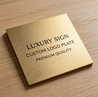 Plaque décorative en laiton gravée sur mesure, panneau de porte en métal massif pour entrée de villa