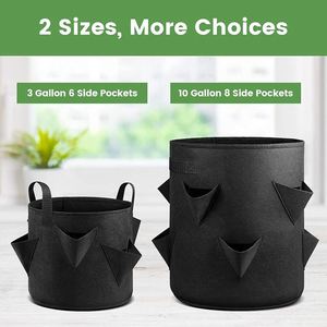Sac de culture incliné non tissé de 10 gallons pour pommes de terre et fraises, sacs de culture de légumes avec poignée - Product Image 4