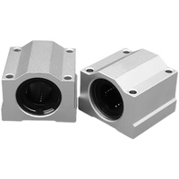 Boîtier de roulement linéaire avec bloc coulissant à axe optique SCS6 8 10 12 16 20 25 30 35 40UU en alliage d'aluminium