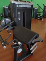 Machine à curls pour biceps réglable, équipement de fitness durable pour l'entraînement de la force des bras et du dos, avec sélection de charge par broche