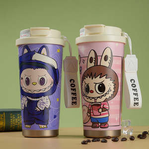 Labubu Cartoon Lily Of The Valley Coffee Mug 316 Stainless Steel Insulated Cup Portable Travel Use - Product Image 2