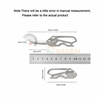 Porte-clés portable couteau pliant multifonctionnel Mini alliage de titane et acier inoxydable avec matériau métallique tranchant