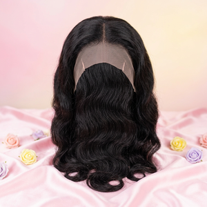 Frontal en cheveux humains vierges à 100% Bodywave Noir naturel Cheveux brésiliens Closure en dentelle pré-épilée avec ligne de cheveux pré-épilée et nœuds blanchis - Product Image 1