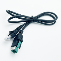 Câble d'alimentation USB 12V vers RJ50 personnalisé pour scanner, imprimante IBM, terminal de point de vente