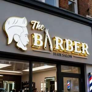 Enseigne lumineuse en lettres 3D rétroéclairées, logo personnalisé, enseigne en acrylique brillante, enseigne de salon de beauté, enseigne de barbier, enseigne murale, enseigne lumineuse LED pour décoration intérieure - Product Image 3