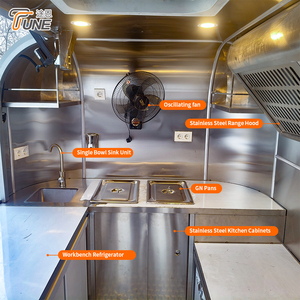 Food Truck in Acciaio Inossidabile per Bar Succhi Tropicali, Rimorchio Mobile Attrezzato per Smoothie e Acai Bowl - Product Image 2
