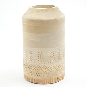 Jarrón de Madera Moderno Hecho a Mano, Diseño de Bambú Cerámico de 8.5X15 para Decoración de Sala de Estar - Product Image 3