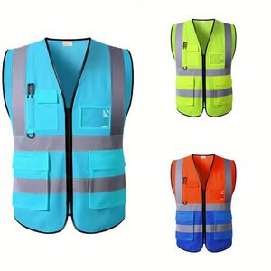 High Visibility Breathable <b>Waterproof</b> Environmentally Friendly Industrial Security Vest Pattern <b>Work</b> Reflective - Product Image 1