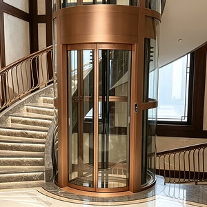 Ascensor Redondo para Viviendas Residenciales y Villas, Diseño de Elevación para Puerta Principal, Gran Venta con Certificación CE - Product Image 2
