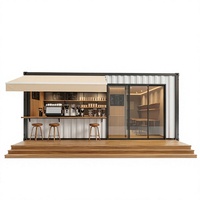 Café de luxe en conteneur préfabriqué, restaurant modulaire personnalisable pour centre commercial ou bar