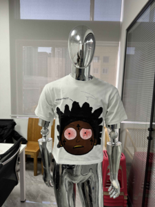 เสื้อยืดพิมพ์ลายกราฟิกสไตล์ลำลองสำหรับฤดูร้อน เนื้อผ้าหนา สำหรับผู้ชายและผู้หญิง ทรงไหล่ตก พิมพ์ลายดิจิทัล - Product Image 4