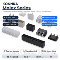 Connecteur Molex Mini-fit Jr Mx4.2 Alternative 5566-02a, Faisceau de câbles équivalent 5569, Connecteur de remplacement 5559, Remplace le connecteur Wafer