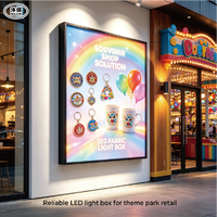 Boîte lumineuse LED rectangulaire suspendue en aluminium pour fleuriste, éclairage doux pour vitrine de marque de fleuriste en Europe